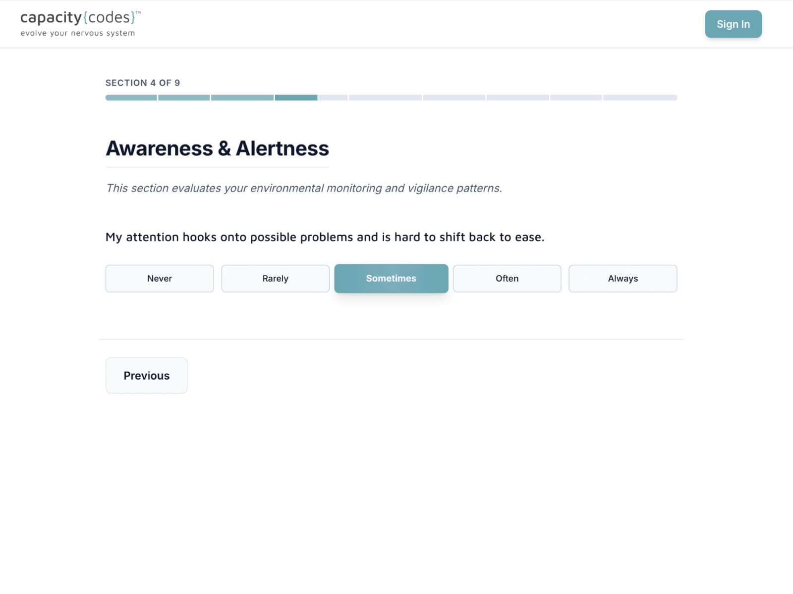 Capacity Codes assessment