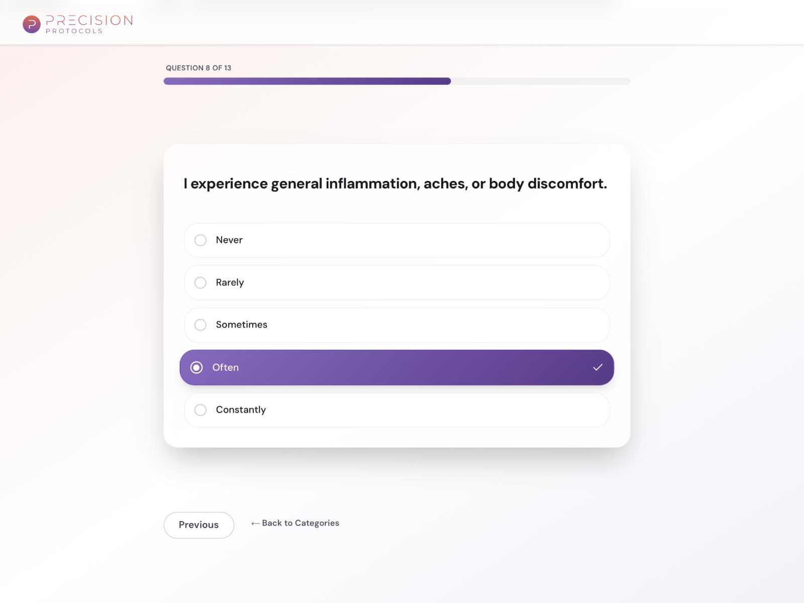 Precision Protocols protocol view